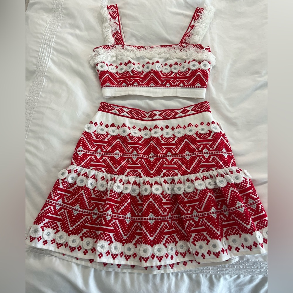 Alexis 2 Piece Matching Set Crop Top & Skirt